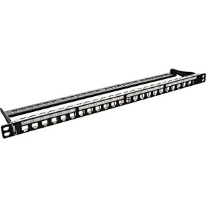 InLine 76824C patch pole 24 kusů, Keystone Snap-in prázdný plech patchpanel, 19", 0,5HE, černý InLine 76824C patch pole 24 kusů, Keystone Snap-in prázdný plech patchpanel, 19", 0,5HE, černý