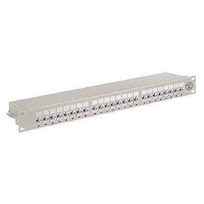 goobay 90855 CAT 6A Patch Panel 19 palců / 24 Port RJ45 zásuvky síťová zástrčka / 500 MHz LAN patch pole / 1 HE rozvaděč / racková instalace patch panel / šedá goobay 90855 CAT 6A Patch Panel 19 palců / 24 Port RJ45 zásuvky síťová zástrčka / 500 MHz LAN patch pole / 1 HE rozvaděč / racková instalace patch panel / šedá