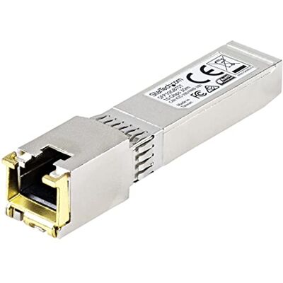 StarTech MSA Unkodiertes SFP+-Modul, 10GBASE-T, RJ-45 30m Kupfer SFP+ RJ45, Netzwerk Transceiver Modul, Hot-Swap-fähig, Für Switches und Router, 10GbE Konnektivität StarTech MSA Unkodiertes SFP+-Modul, 10GBASE-T, RJ-45 30m Kupfer SFP+ RJ45, Netzwerk Transceiver Modul, Hot-Swap-fähig, Für Switches und Router, 10GbE Konnektivität