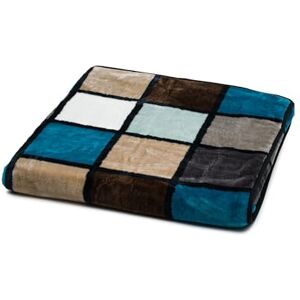 Gözze Měkká hebká deka, kašmírový pocit, vysoká hmotnost látky 500 g/m², Antigua, 150 x 200 cm Aqua/taupe/petrol Gözze Měkká hebká deka, kašmírový pocit, vysoká hmotnost látky 500 g/m², Antigua, 150 x 200 cm Aqua/taupe/petrol