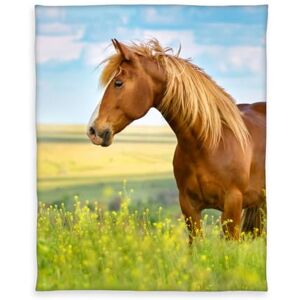 Herding Young Collection fleecová deka do plyše, motiv koní, 130 x 160 cm, polyester Herding Young Collection fleecová deka do plyše, motiv koní, 130 x 160 cm, polyester