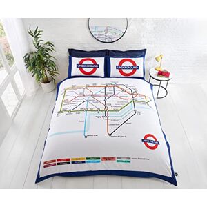 Rapport Underground London undgerground Tube povlečení a polštář sada ložního prádla – Double, bílá Rapport Underground London undgerground Tube povlečení a polštář sada ložního prádla – Double, bílá