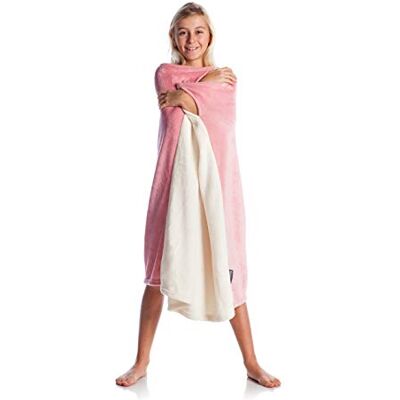 Kanguru Momonga ROSE Hoodie KIDS, přenosná deka s otvory na ruce a paže z mikrovlákna, čistá kapuce, nápady na dárky pro děti, mikina s kapucí nadměrná velikost 80 x 90 cm, růžová/béžová, nadměrná velikost. Kanguru Momonga ROSE Hoodie KIDS, přenosná deka s otvory na ruce a paže z mikrovlákna, čistá kapuce, nápady na dárky pro děti, mikina s kapucí nadměrná velikost 80 x 90 cm, růžová/béžová, nadměrná velikost.