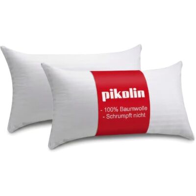 PIKOLIN Povlak na polštář sada 2 ks 70 x 40 cm ze 100% bavlny. Vysoce kvalitní tkanina Cuti, odolná proti srážení, prodyšná a extra měkká, se zipem, lze prát do 60 °C PIKOLIN Povlak na polštář sada 2 ks 70 x 40 cm ze 100% bavlny. Vysoce kvalitní tkanina Cuti, odolná proti srážení, prodyšná a extra měkká, se zipem, lze prát do 60 °C