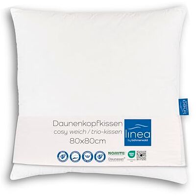 linea by Böhmerwald cosy 3komorový polštář pod hlavu měkký, 80 x 80, vnitřní: 100% peří, vnější komory: 90 % prachové peří / 10 % peří, vhodné pro alergiky, lze prát do 60 °C, vyrobeno v Německu linea by Böhmerwald cosy 3komorový polštář pod hlavu měkký, 80 x 80, vnitřní: 100% peří, vnější komory: 90 % prachové peří / 10 % peří, vhodné pro alergiky, lze prát do 60 °C, vyrobeno v Německu