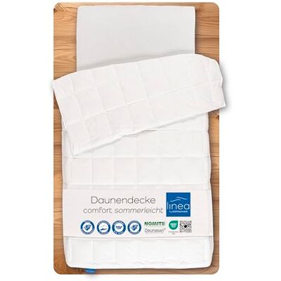 linea Komfortní prošívaná deka, 90 % prachové, 10 % běžné peří, bílá, 135 x 200 cm linea Komfortní prošívaná deka, 90 % prachové, 10 % běžné peří, bílá, 135 x 200 cm