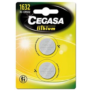 cegasa CR1632 – Pack 2 Lithium Knopf Batterien, Grün cegasa CR1632 – Pack 2 Lithium Knopf Batterien, Grün
