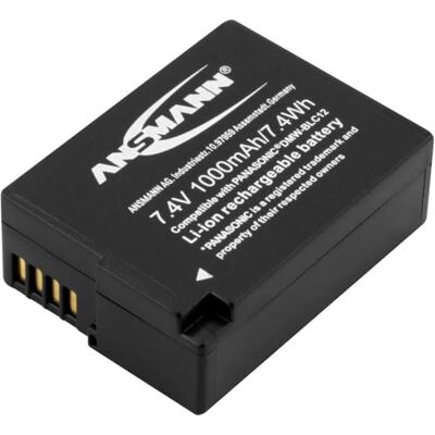 Ansmann Akumulátor pro fotoaparát DMW-BLC12 7,4 V 1. 000 mAh ideální pro Panasonic Lumix G5, G5K, G5W, G5X, G70, GX8, GH2, FZ62, FZ200, FZ300, FZ1000, FZ2000, UVM. Ideální pro hobby a profesionální Ansmann Akumulátor pro fotoaparát DMW-BLC12 7,4 V 1. 000 mAh ideální pro Panasonic Lumix G5, G5K, G5W, G5X, G70, GX8, GH2, FZ62, FZ200, FZ300, FZ1000, FZ2000, UVM. Ideální pro hobby a profesionální
