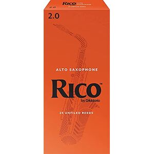 D'Addario Rico by Saxophon Blätter Hochpräzise gefertigt Alt Saxophon Blätter 2 Stärke 25er-Packung Warmer voller Ton Angenehmes Spielgefühl D'Addario Rico by Saxophon Blätter Hochpräzise gefertigt Alt Saxophon Blätter 2 Stärke 25er-Packung Warmer voller Ton Angenehmes Spielgefühl