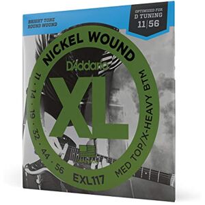 D'Addario EXL117 Nickel Wound elektrické kytarové struny, Medium Top/Extra-Heavy Bottom, 11-56 D'Addario EXL117 Nickel Wound elektrické kytarové struny, Medium Top/Extra-Heavy Bottom, 11-56