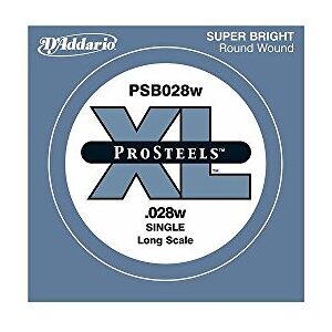 D'Addario PSB028W Einzelsaite für Bass 0,071 cm (0,028 Zoll) D'Addario PSB028W Einzelsaite für Bass 0,071 cm (0,028 Zoll)