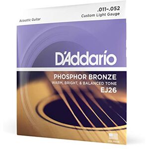 D'Addario EJ26 struny z fosforového bronzu pro akustické kytary, Custom Light, 11-52 D'Addario EJ26 struny z fosforového bronzu pro akustické kytary, Custom Light, 11-52