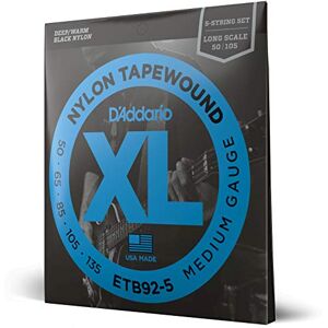 D'Addario E Bass kytarové struny struny E Bass struny basové kytary E Bass Strings Struny basové kytary ETB92-5 sada strun Tapewound 5-String Bass Medium 50-135 Long Scale D'Addario E Bass kytarové struny struny E Bass struny basové kytary E Bass Strings Struny basové kytary ETB92-5 sada strun Tapewound 5-String Bass Medium 50-135 Long Scale