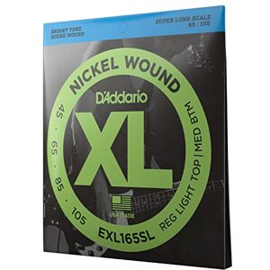 D'Addario EXL165SL nikově ovinuté struny basové kytary, Custom Light, 45-105, Super Long Scale D'Addario EXL165SL nikově ovinuté struny basové kytary, Custom Light, 45-105, Super Long Scale