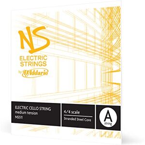D'Addario NS511 Elektrik-Cello jednotlivý strunný 'A' vícenásobně kroucené ocelové jádro Medium D'Addario NS511 Elektrik-Cello jednotlivý strunný 'A' vícenásobně kroucené ocelové jádro Medium