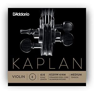 D'Addario Kaplan Nicht-Pfeifende Violinensaite Einzelsaite E KS311W 4/4M Violinsaiten 4/4 Skala, Mittlere Spannung D'Addario Kaplan Nicht-Pfeifende Violinensaite Einzelsaite E KS311W 4/4M Violinsaiten 4/4 Skala, Mittlere Spannung