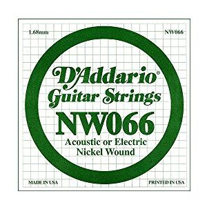 D'Addario NW066 Niklový struna pro kytary 0,17 cm (0,066 palců) D'Addario NW066 Niklový struna pro kytary 0,17 cm (0,066 palců)