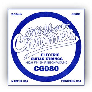 D'Addario Flatwound Chromes Singles (.056 .080).080 D'Addario Flatwound Chromes Singles (.056 .080).080