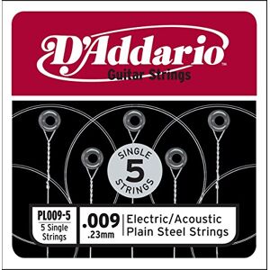 D'Addario Struny Plain Steel pro elektrické/akustické kytary, balení 5 ks D'Addario Struny Plain Steel pro elektrické/akustické kytary, balení 5 ks