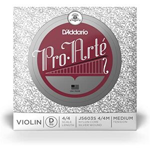 D'Addario J5603S-4/4M Pro Arte Violinen Einzelsaite 'D' Silber 4/4 Medium D'Addario J5603S-4/4M Pro Arte Violinen Einzelsaite 'D' Silber 4/4 Medium