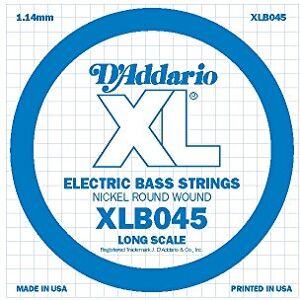 D'Addario .045 Einzelsaite für Bassgitarre, Nickel umsponnen D'Addario .045 Einzelsaite für Bassgitarre, Nickel umsponnen