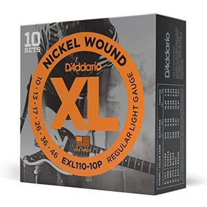 D'Addario EXL110-10P Nickel Wound E-kytarové struny, normální světlo, 10–46, 10 sad D'Addario EXL110-10P Nickel Wound E-kytarové struny, normální světlo, 10–46, 10 sad