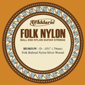 D'Addario BES031W jednotlivý saite Classical/Folk Guitar 80/20 Bronze 031W Ball End D'Addario BES031W jednotlivý saite Classical/Folk Guitar 80/20 Bronze 031W Ball End
