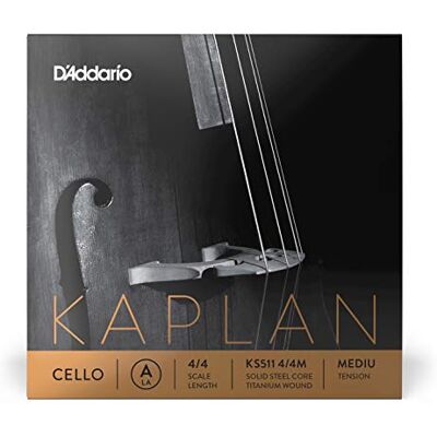 D'Addario Cello struny Kaplan – jednotlivé struny A – KS511 4/4M – celostruny – 4/4 stupnice, střední napětí D'Addario Cello struny Kaplan – jednotlivé struny A – KS511 4/4M – celostruny – 4/4 stupnice, střední napětí