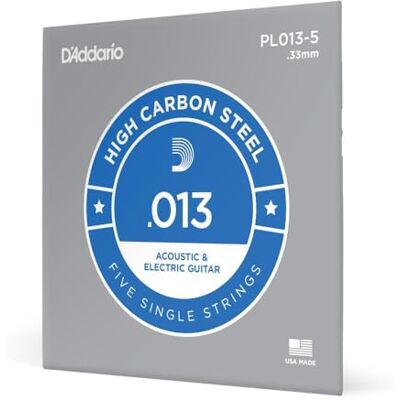 D'Addario PL013-5 ocelové struny pro elektro/akustickou kytaru, balení 5 ks D'Addario PL013-5 ocelové struny pro elektro/akustickou kytaru, balení 5 ks