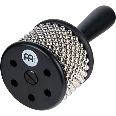 Meinl Percussion Turbo Cabasa Instrument malý nástroj na třepání s perlovým řetízkem se zvukovými otvory dřevo / ušlechtilá ocel, černý (CA5BK-S) Meinl Percussion Turbo Cabasa Instrument malý nástroj na třepání s perlovým řetízkem se zvukovými otvory dřevo / ušlechtilá ocel, černý (CA5BK-S)