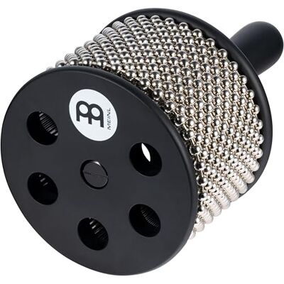 Meinl Percussion Turbo Cabasa Instrument Velký nástroj na třepání s perlovým řetízkem se zvukovými otvory dřevo / ušlechtilá ocel, černý (CA5BK-L) Meinl Percussion Turbo Cabasa Instrument Velký nástroj na třepání s perlovým řetízkem se zvukovými otvory dřevo / ušlechtilá ocel, černý (CA5BK-L)