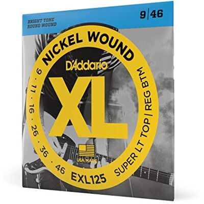 D'Addario EXL125 Nickel Wound E-kytarové struny, super lehký top/Regular Dno, 9-46 D'Addario EXL125 Nickel Wound E-kytarové struny, super lehký top/Regular Dno, 9-46