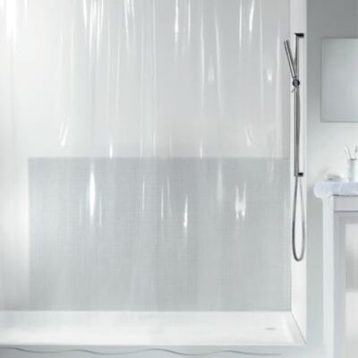 Spirella Protiplísňový sprchový závěs Trasnparent Anti-Bakteriell, omyvatelný, vodotěsný PVC 180 x 200 cm, průhledný Spirella Protiplísňový sprchový závěs Trasnparent Anti-Bakteriell, omyvatelný, vodotěsný PVC 180 x 200 cm, průhledný