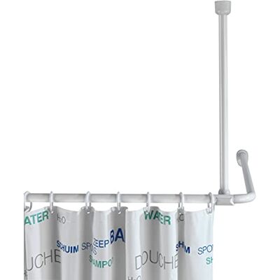 Wenko Stropní opěrka pro tyče do sprchy a vany, pro tyče s Ø 2/2,5 cm, k vrtání – vč. upevňovacího materiálu, nerezový a trvanlivý hliník, délka 57 cm, bílá Wenko Stropní opěrka pro tyče do sprchy a vany, pro tyče s Ø 2/2,5 cm, k vrtání – vč. upevňovacího materiálu, nerezový a trvanlivý hliník, délka 57 cm, bílá