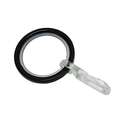 Gardinia Záclonové kroužky pro záclonové tyče o průměru 20 mm, včetně kluzné vložky a skládacích háčků, 10 kusů, série Chicago, šířka 4 mm, kov, černá, ø 27,5 mm, vnější ø 34 mm, šířka 4 mm, 31035 Gardinia Záclonové kroužky pro záclonové tyče o průměru 20 mm, včetně kluzné vložky a skládacích háčků, 10 kusů, série Chicago, šířka 4 mm, kov, černá, ø 27,5 mm, vnější ø 34 mm, šířka 4 mm, 31035