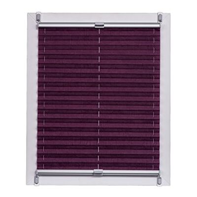 Sunlines Plissee Made in Germany, Tageslicht, Echtcrush, Violett, Klemmfix, Silbergraue Schiene, 75 x 150, Stoff, Pflaume, 75 x 2.3 x 150 cm Sunlines Plissee Made in Germany, Tageslicht, Echtcrush, Violett, Klemmfix, Silbergraue Schiene, 75 x 150, Stoff, Pflaume, 75 x 2.3 x 150 cm