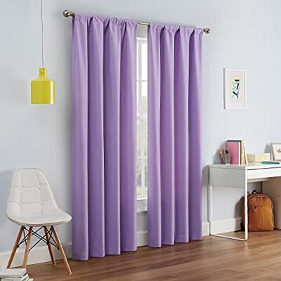 Eclipse Kendall Moderní zatemňovací závěs do ložnice nebo obývacího pokoje (1 panel), látka z polyesterové mikrovlákna, světle fialová, 42 in x 95 in Eclipse Kendall Moderní zatemňovací závěs do ložnice nebo obývacího pokoje (1 panel), látka z polyesterové mikrovlákna, světle fialová, 42 in x 95 in