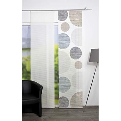 Home Fashion 87533-760 posuvný závěs digitální potisk Borden, hedvábný vzhled, 245 x 60 cm, kámen, šedý Home Fashion 87533-760 posuvný závěs digitální potisk Borden, hedvábný vzhled, 245 x 60 cm, kámen, šedý