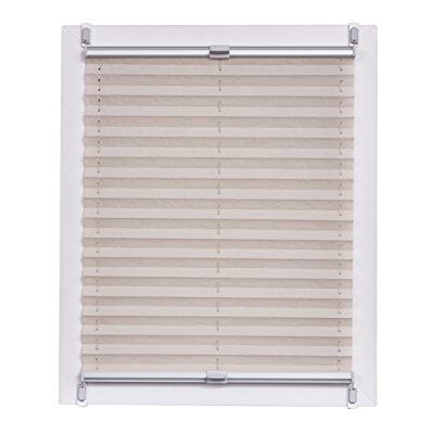 Sunlines Plissee Made in Germany, Tageslicht, Echtcrush Klemmfix, Silbergraue Schiene, 110 x 150, Stoff, Natur, 110 x 2.3 x 150 cm Sunlines Plissee Made in Germany, Tageslicht, Echtcrush Klemmfix, Silbergraue Schiene, 110 x 150, Stoff, Natur, 110 x 2.3 x 150 cm