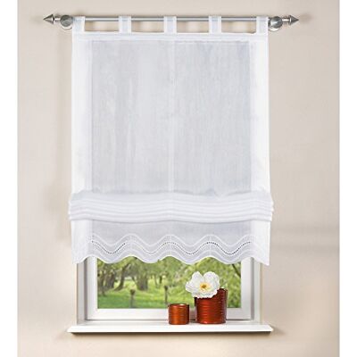 Home Fashion 79252-801 římská roleta, Batist, 140 x 80 cm, bílá Home Fashion 79252-801 římská roleta, Batist, 140 x 80 cm, bílá