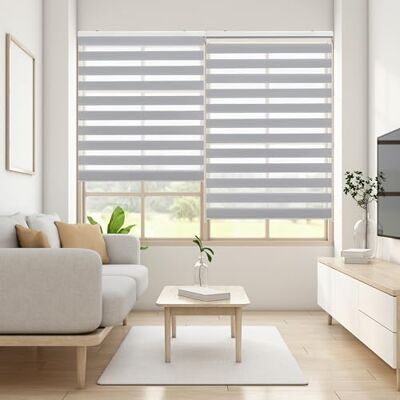 Blindecor Lira dvojitá roleta – duo roleta den a noc stříbrošedá – 140 x 180 cm (šířka x délka) velikost látky 137 x 175 cm Okenní roleta zebra Blindecor Lira dvojitá roleta – duo roleta den a noc stříbrošedá – 140 x 180 cm (šířka x délka) velikost látky 137 x 175 cm Okenní roleta zebra