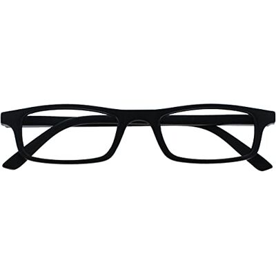 OPULIZE The Reading Glasses Company Brýle na čtení podnikové černé lehké čtenáři designový styl pánské dámské pružinové panty R17-1 +1,00 OPULIZE The Reading Glasses Company Brýle na čtení podnikové černé lehké čtenáři designový styl pánské dámské pružinové panty R17-1 +1,00