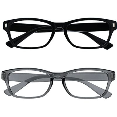 OPULIZE The Reading Glasses Company Brýle na čtení firmy Čtečka Hodnota 2 ks pánských žen RR77-17 +2, 50, černé a šedé, 2 kusy OPULIZE The Reading Glasses Company Brýle na čtení firmy Čtečka Hodnota 2 ks pánských žen RR77-17 +2, 50, černé a šedé, 2 kusy