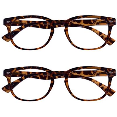 OPULIZE UV Reader hnědé želvoviny brýle na čtení hodnota 2dílné balení designový styl pánské ženy UVR2PK014 +1,00 OPULIZE UV Reader hnědé želvoviny brýle na čtení hodnota 2dílné balení designový styl pánské ženy UVR2PK014 +1,00