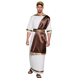Boland 83861 Kostým Zeus pro dospělé, velikost M/L, toga s šálou, ozdoba do vlasů a pás, Římané, tématická party, karneval, bílá Boland 83861 Kostým Zeus pro dospělé, velikost M/L, toga s šálou, ozdoba do vlasů a pás, Římané, tématická party, karneval, bílá