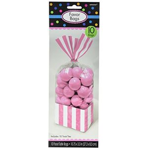 Amscan Gestreifte Süßigkeitentütchen, Light Pink Amscan Gestreifte Süßigkeitentütchen, Light Pink