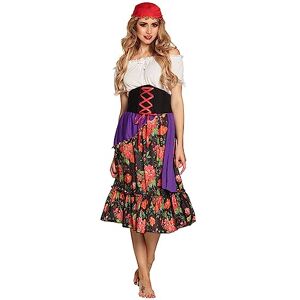 Boland kostým pro dospělé věštkyně Rilana, bandana, top, opasek a sukně, sada, věštkyně, karneval, tematická party, červená Boland kostým pro dospělé věštkyně Rilana, bandana, top, opasek a sukně, sada, věštkyně, karneval, tematická party, červená
