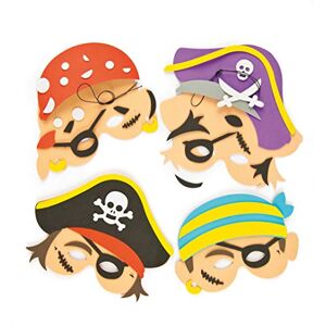 Baker Ross ET131 Piraten-Schaumstoffmasken, DIY-Kits für Kinder, Kunst- und Bastelaktivitäten und Dinosaurier-Party, 4 Stück, sortiert Baker Ross ET131 Piraten-Schaumstoffmasken, DIY-Kits für Kinder, Kunst- und Bastelaktivitäten und Dinosaurier-Party, 4 Stück, sortiert