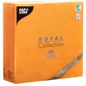 Papstar , 50 Servietten "ROYAL Collection" 1/4-Falz 40 cm x 40 cm orange, #82219 Papstar , 50 Servietten "ROYAL Collection" 1/4-Falz 40 cm x 40 cm orange, #82219