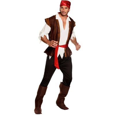 Boland Kostým pro dospělé Pirat Thunder, kalhoty, tričko, vesta, návleky, kapitán, jack, Sparrow, mořští lupiči, vzpomenutí, karneval, Halloween, masopust, tematická party, převlečení, divadlo Boland Kostým pro dospělé Pirat Thunder, kalhoty, tričko, vesta, návleky, kapitán, jack, Sparrow, mořští lupiči, vzpomenutí, karneval, Halloween, masopust, tematická party, převlečení, divadlo